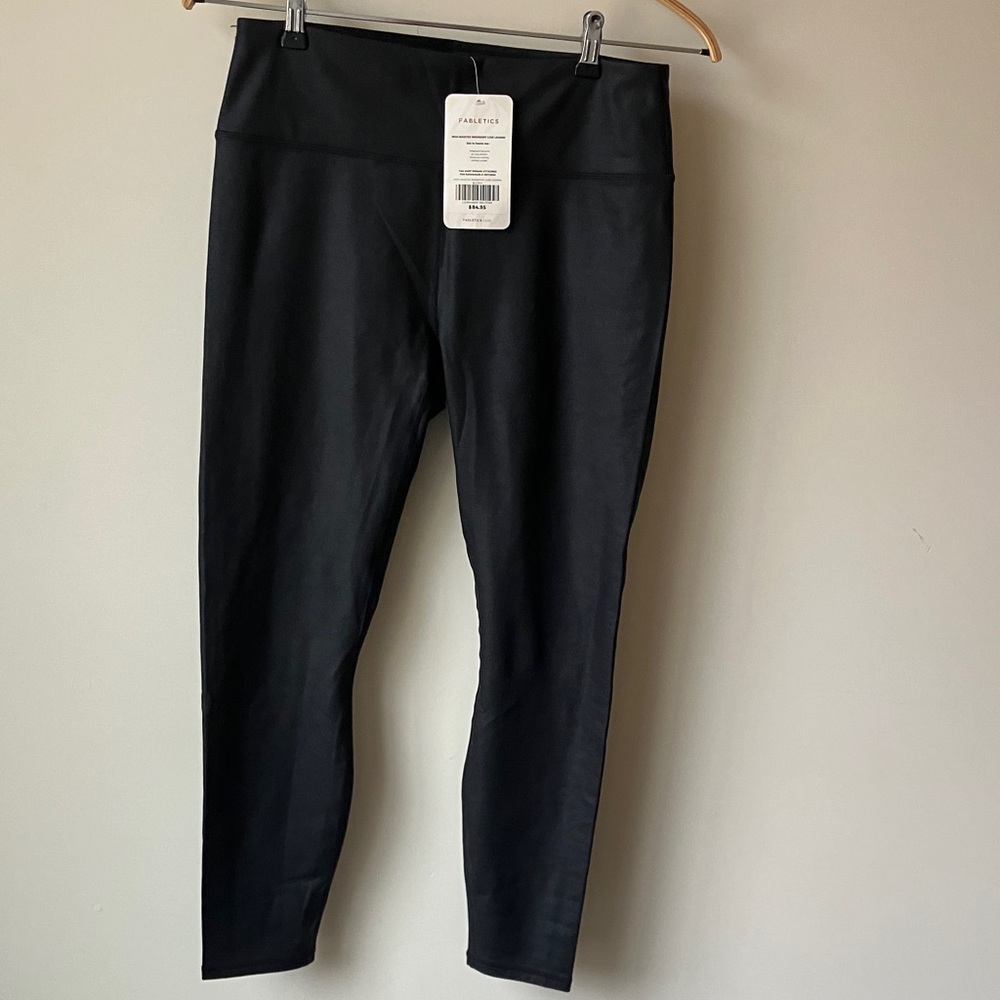 FABLETICS High Waisted Iridescent Luxe Leggings Black Women’s XL NWT
